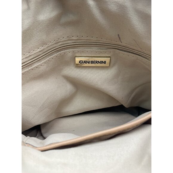 Giani Bernini Faux Ostrich Mini Satchel Faux Ostrich Mini Satchel Red & Gold - Picture 5 of 5